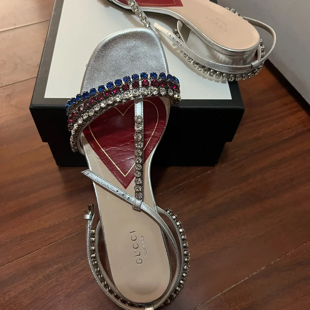 Gucci funky rhinestone shoes wore once - Picture 4 of 5